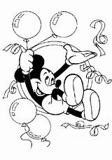 Coloring Mickey Pages Mouse Disney sketch template