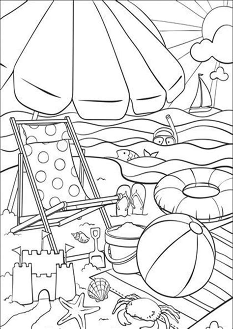 summer colouring pages  print