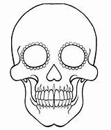 Skull Sugar Template Dead Coloring Drawing Muertos Dia Los Pages Blank Outline Skulls Own Teacherspayteachers Sheet Doodle Drawings Stencil Color sketch template