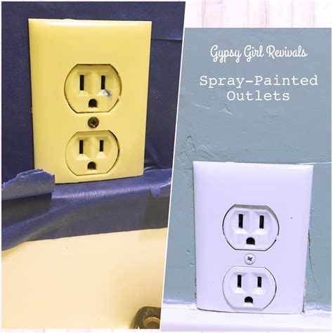 gypsy girl revivals spray painted  dated electrical outlet