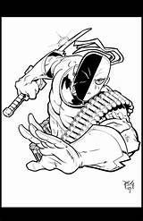Deathstroke Coloring Mask Pages Template sketch template