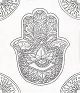 Hamsa Coloring Pages Hand Mandala Adult Evil Eye Tattoo Malvorlagen Fatima Color Printable Chakras Ideen Outline Orientalische Mal Wenn Buch sketch template