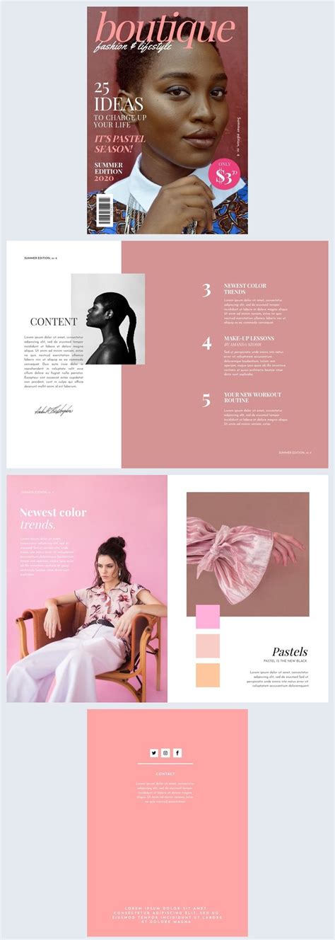 fashion magazine layout template fashion magazine layout fashion magazine design magazine