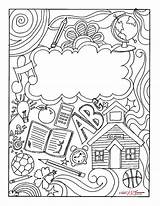 Binder Covers Portadas Capas Cadernos Cricut Escola Artículo Getcolorings Personalizadas sketch template