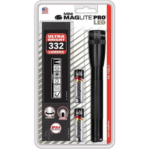 maglite pro mini led ultra bright  lumens flashlight black  ct kroger