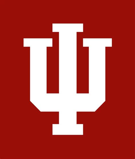 university  indiana logo   red background