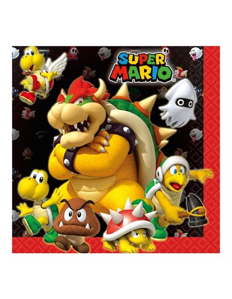 Serviette Anniversaire Super Mario