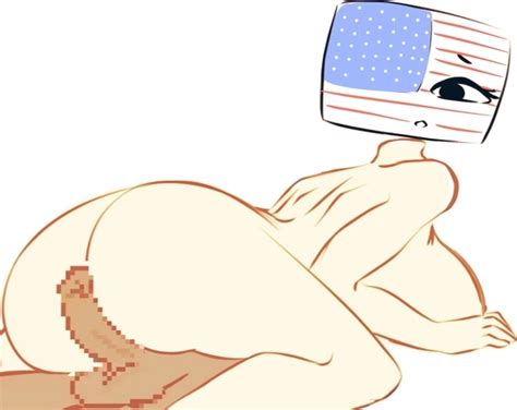 Rule 34 American Flag Back View Censored Censored Penis Countryhumans