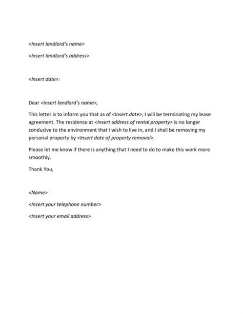 termination letter template template business