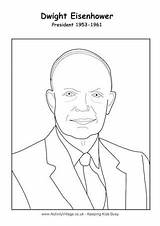 Dwight Eisenhower Colouring sketch template