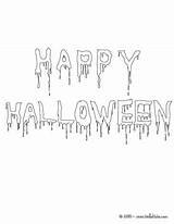Letters Coloring Halloween Frightful Color Pages Print Happy Bloody Hellokids Posters Online sketch template