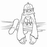 Croods Monkey Rebel sketch template