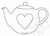 Teapot Coloringhome Coloringpage sketch template