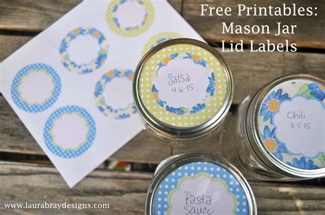 printable mason jar labels laura  bray designs