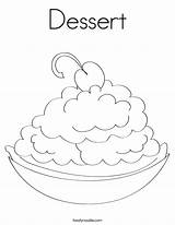Coloring Dessert Pages Happy Pie Colouring Print Twistynoodle Food Drink Ice Cream Cooking Built California Usa Noodle Cursive Color Favorites sketch template