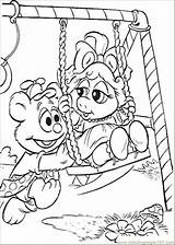 Coloring Muppet Babies Pages Baby Miss Piggy Printable Muppets Colouring Color Swings Colorir Pintar Book Disney Kids Drawings Colour Paint sketch template