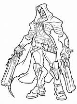 Overwatch Reaper sketch template