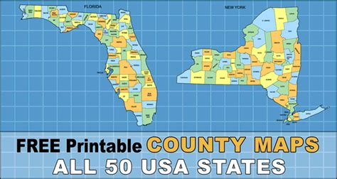 usa county maps printable state maps  county lines diy projects