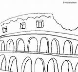 Colosseum Coloring Drawing Roman Getdrawings Getcolorings Print sketch template