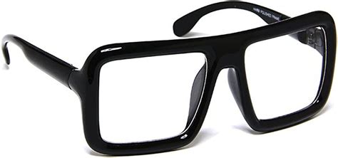 black thick square glasses clear lens eyeglasses frame