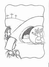 Jesus Tomb Coloring Burial Pages Color Printable sketch template