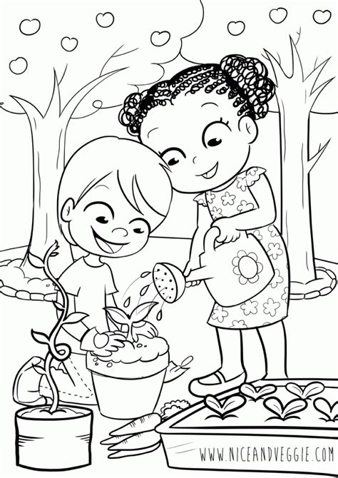 start gardening coloring page coloring pages nature garden coloring