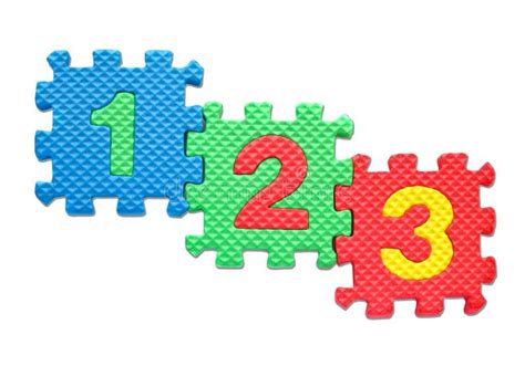 number puzzles isolated stock image image  count beginning