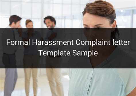 formal harassment complaint letter template sample