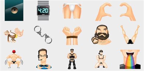 these are grindr s new custom emojis they re called gaymoji