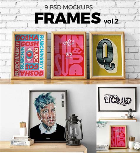 Poster Frames Mockup Set Free Download