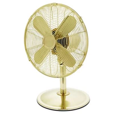 buy tesco  metal desk fan  speed gold   desk fan range