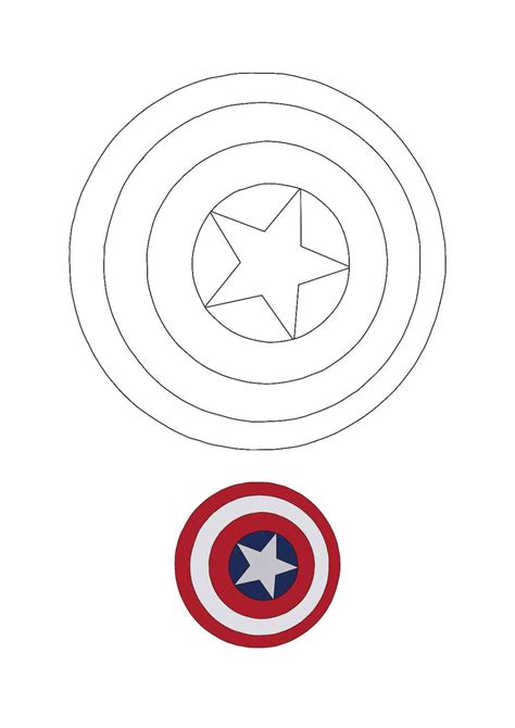 printable captain america shield coloring pages printable templates