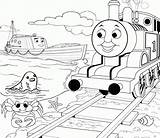 Coloring Thomas Train Pages Easter Comments sketch template