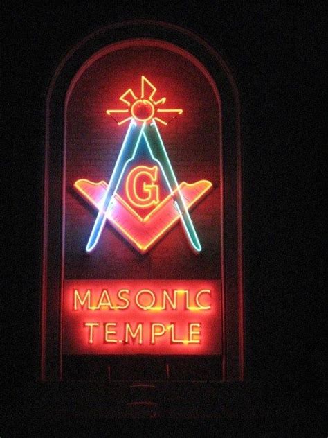 masonic temple neon signs neon art masonic symbols