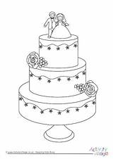 Cake Wedding Colouring Pages Coloring Kids Activity Printable Book Colour Cakes Tier Drawing Activityvillage Cute Village Fancy Weddings Choose Board sketch template