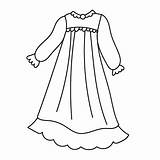 Coloring Nightgown Pages Pajama Template Outlines Do2learn Larger Printablecolouringpages Credit sketch template