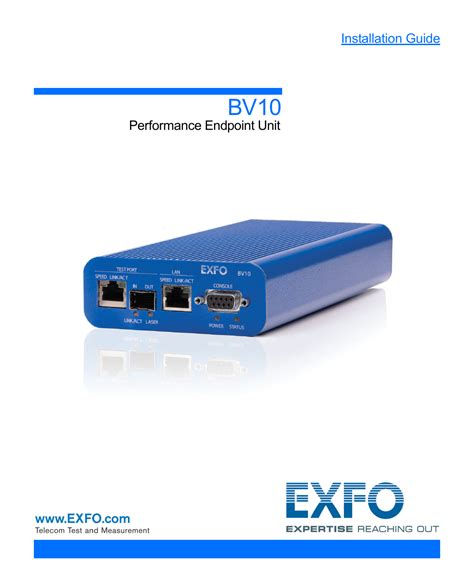 exfo bv performance endpoint unit installation guide manualzz