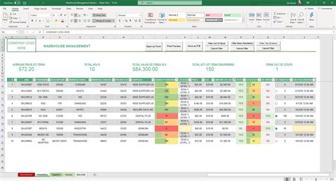 warehouse inventory excel template    excel inventory riset