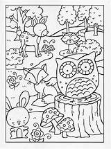 Woodland Dieren Volwassenen Forest Herfst Ausmalbilder Herbst Tiere Waldtiere Printemps Malvorlagen Ausmalen Foret Fantasie Kleurwedstrijd Bosdieren Kinder Grade Malvorlage Uitprinten sketch template