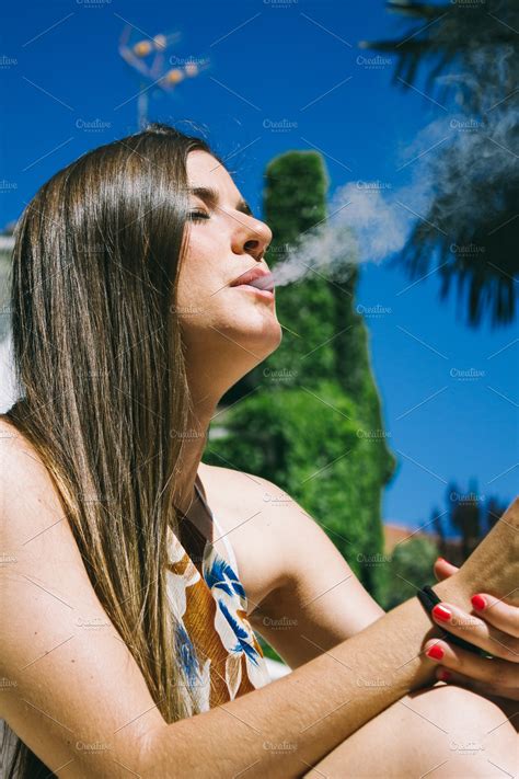 Beautiful Woman Smoking Featuring Beautiful Woman And Smoke High