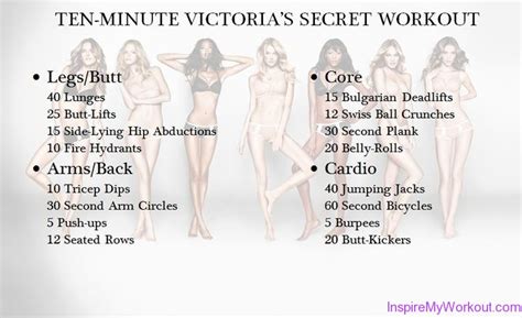 10 Minute Victoria S Secret Workout