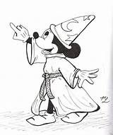 Mickey Sorcerer sketch template