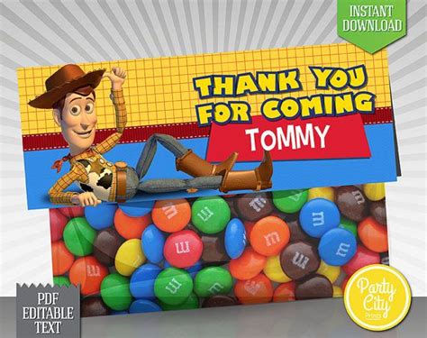 toy story bag topper instant download by partycityprints on etsy woody