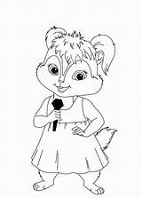 Coloring Pages Eleanor Chipmunks Alvin Chipmunk Chipette Brittany Color Chipettes Kids Clipart Printable Print Popular Miller Character Und Die Coloringhome sketch template