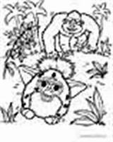 Furbies Color Coloring Pages Cartoon Furby sketch template