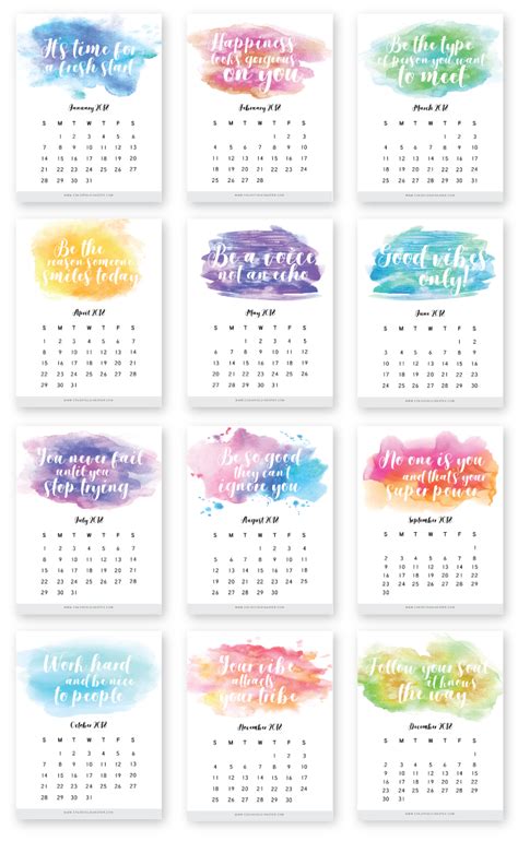 monthly printable calendar  colorful disaster
