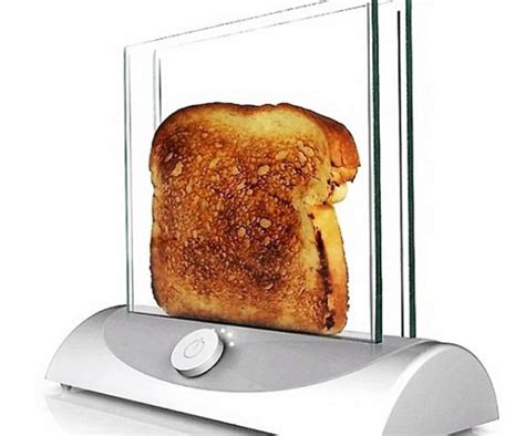clear glass toaster  unique kitchen gadgets  girl