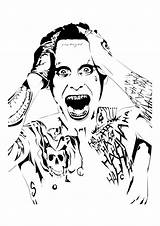 Joker Leto Jared Stencil Tattoo Deviantart Stencils Coloring Pages Tribal Cool sketch template