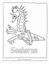 Wonderweirded Seahorse sketch template