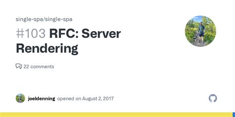 rfc server rendering issue  single spasingle spa github